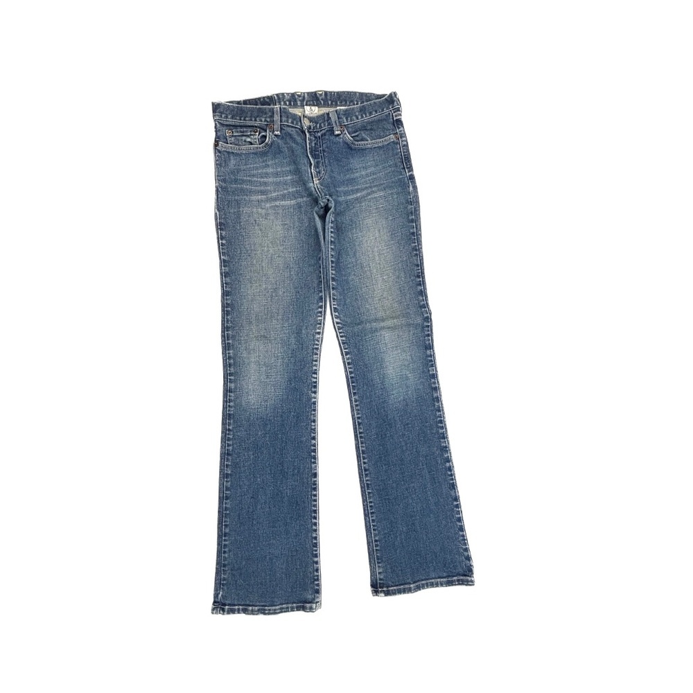 Vintage Lucky Band Dungarees Bootcut Women's size 8 Dark Wash Blue Denim Jeans